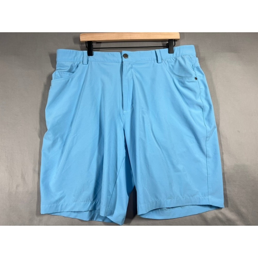 Black Clover Mens Blue Live Lucky Golf Shorts Size 38 Performance Stretch Tech